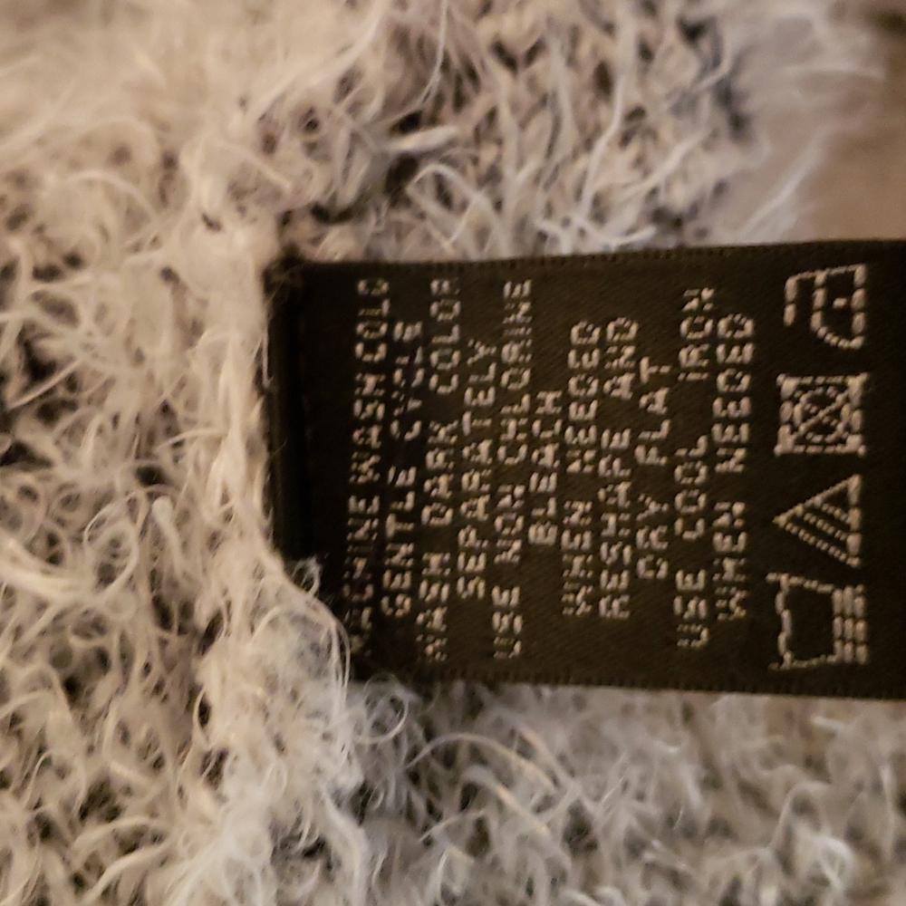 Avec Les Filles Black & White Eyelash Cardigan Size M - Picture 7 of 10